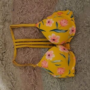 Victoria's Secret PINK Orange Floral Bra  32c